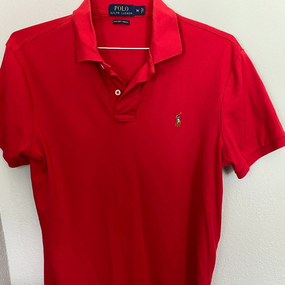 Polo red pima cotton shirt